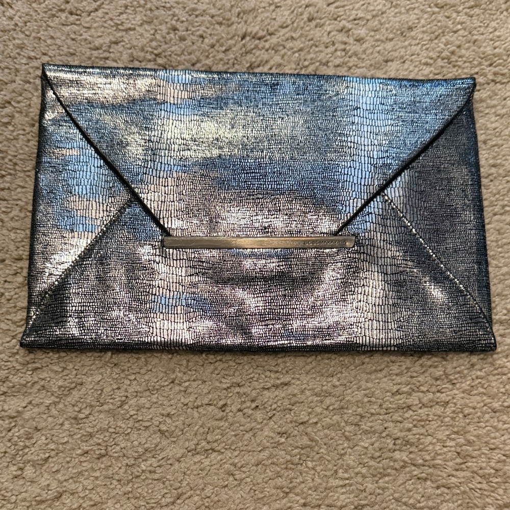 BCBGMaxAzria Metallic Silver Clutch